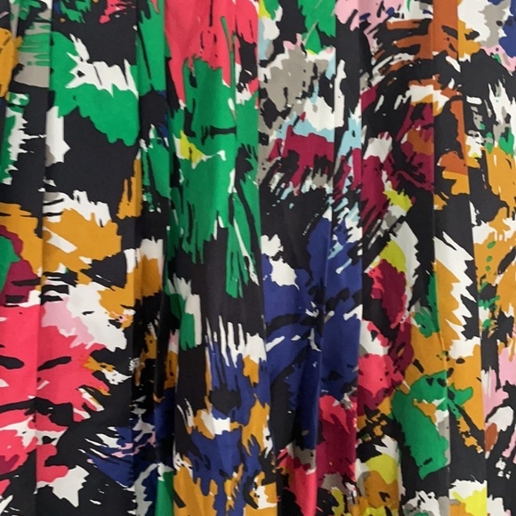 J Crew Abstract Print silk pleated skirt - Picture 2 of 7